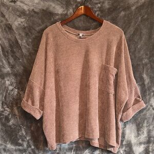 White Birch Textured Mauve Sweater